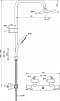 Душевая стойка с аксессуарами Ideal Standard Ceratherm BL7546S4 с термостатом черная матовая - 3 изображение
