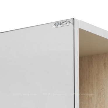 Шкаф-пенал Aquaton Сканди с зеркалом белый, дуб верона 1A253403SDB20 - 6 изображение
