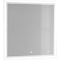 Зеркало с подсветкой и часами Jorno Glass Gla.02.77/W, 80 см