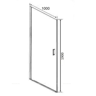 Душевая дверь Orange E05-100TB профиль черный, стекло прозрачное 98 см - 4 изображение