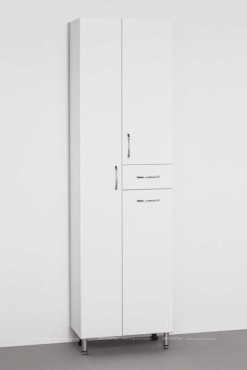 Шкаф-пенал Style Line Эко Стандарт 54 с бельевой корзиной, белый - 2 изображение