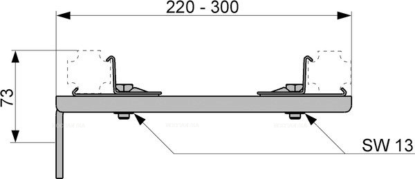 Двойное крепление TECE Profil удлиненное, 9030013 - 2 изображение