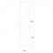 Пенал подвесной Onika Стоун 40.10 ателье светлое универсальный, 404012 - 3 изображение
