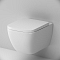 Унитаз подвесной безободковый Am.Pm Gem C901701SC с крышкой-сиденьем микролифт, белый - 4 изображение
