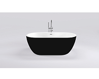 Акриловая ванна Black&White Swan 111SBBL, 180x75 см, черная