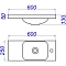 Раковина Aqwella Compact Slim 60 см CMPSL.06.04.D белая - 3 изображение