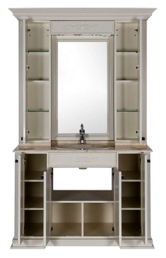 Зеркальный шкаф Aquanet Кастильо 120 слоновая кость - 5 изображение