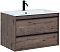 Комплект мебели для ванной Aquanet Lino 80 см, черный, коричневый - 5 изображение