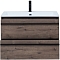 Комплект мебели для ванной Aquanet Lino 80 см, черный, коричневый - 7 изображение