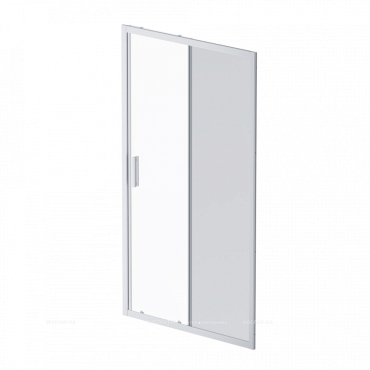 Душевая дверь Am.Pm Gem 110 см W90G-110-1-195MG стекло прозрачное / тонированное, профиль хром - 7 изображение