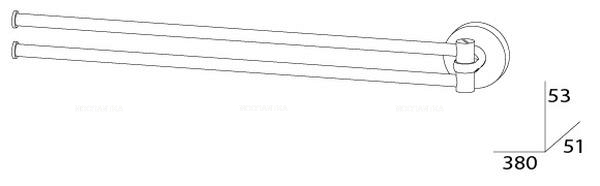 Полотенцедержатель поворотный Artwelle Harmonie, HAR 024 тройной, 40 см - 2 изображение