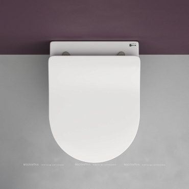 Комплект подвесной безободковый унитаз Ceramica Nova Play Rimless CN3001 с сиденьем Soft Close + инсталляция Bocchi 8010-1000 - 8 изображение