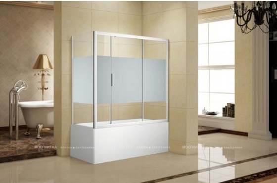 Шторка для ванны Aquanet Practic AE10-B-150H150U-CP, прозрачное стекло - 3 изображение