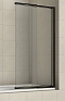 Душевая шторка на ванну Azario Merrit 100х140 см AZ-NF6122 1000 BLACK профиль черный, стекло прозрачное - 2 изображение