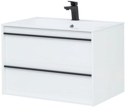Комплект мебели для ванной Aquanet Lino 80 см, белая - 3 изображение