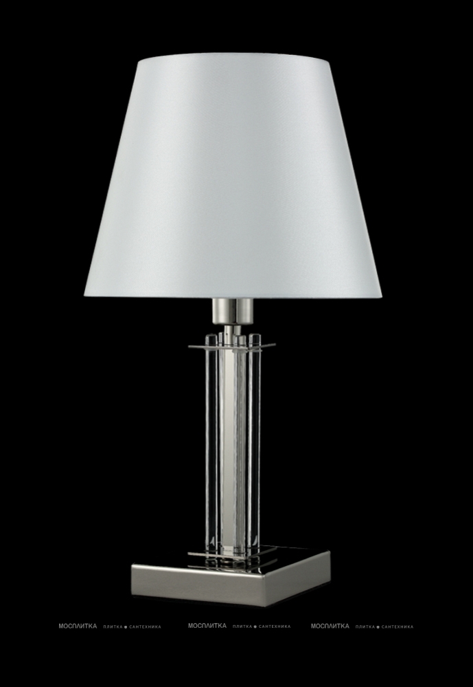 Настольная лампа Crystal Lux NICOLAS LG1 NICKEL/WHITE - 3 изображение