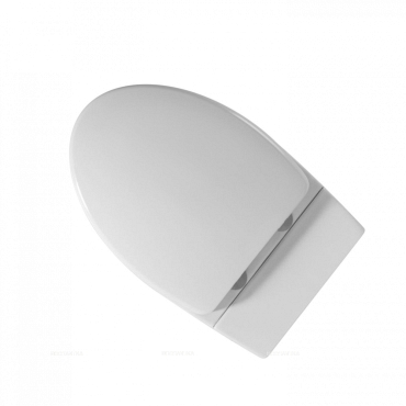 Унитаз подвесной с импульсным смывом Abber Bequem AC1107P с крышкой-сиденьем микролифт, белый - 7 изображение