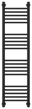 Полотенцесушитель водяной Сунержа Богема+ 120х30 см 31-0220-1230 матовый черный - 2 изображение