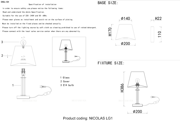 Настольная лампа Crystal Lux NICOLAS LG1 NICKEL/WHITE - 5 изображение