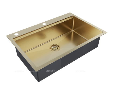 Мойка кухонная Paulmark Vast-Pro PM707551-BG брашированное золото - 2 изображение