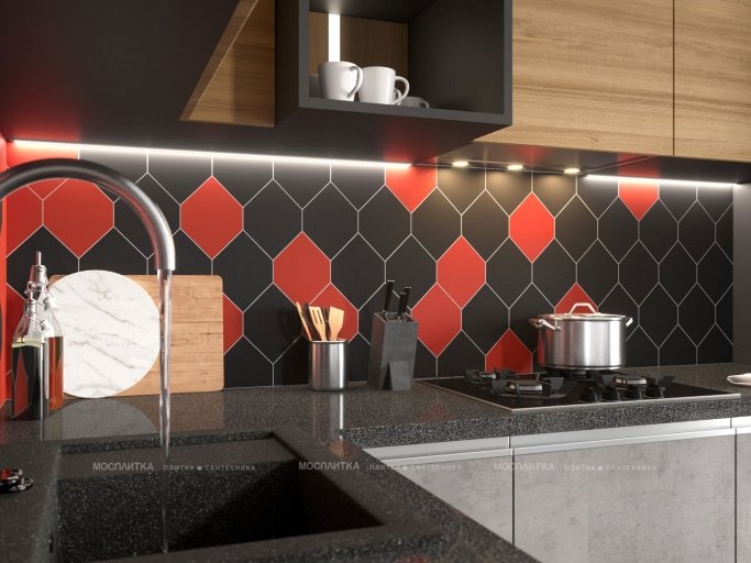 Дизайн Кухня в стиле Современный в черном цвете №12524 - 2 изображение