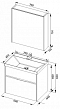 Комплект мебели для ванной Aquanet Латина 70 2 ящик - 6 изображение