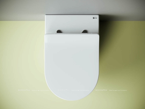 Унитаз приставной Ceramica Nova Cubic Rimless с крышкой-сиденьем CN4004 - 4 изображение