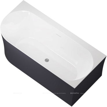 Акриловая ванна Allen Brau Priority 1700x780 2.31004.20B/AM антрацит/белый глянцевый - 2 изображение