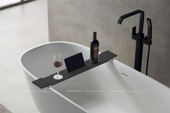 Полка для ванны Abber Stein AS1601MB матовый черный - 2 изображение