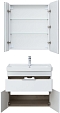 Тумба с раковиной Aquanet Ирис new 710 белый глянец (1 ящик, 2 дверцы) - 7 изображение