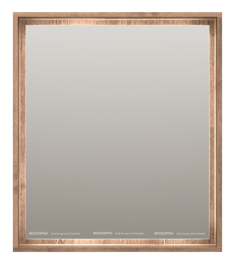 Зеркало Brevita Dallas 70 см DAL-02070-074 с подсветкой, дуб галифакс олово - 2 изображение
