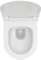 Унитаз подвесной безободковый Bocchi V-Tondo 1416-001-0129+A0336-001 с тонкой крышкой-сиденьем микролифт - 3 изображение
