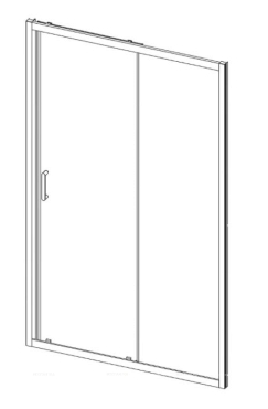 Душевая дверь Vincea Alpha 140 см хром, стекло текстурное, VDS-3AL140MT - 9 изображение
