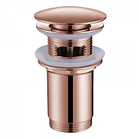 Донный клапан для раковины Abber AF0010RG с переливом, розовое золото