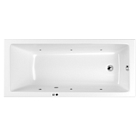 Акриловая ванна 160х80 см Whitecross Wave Slim Soft 0111.160080.100.SOFT.CR с гидромассажем