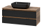 Тумба с раковиной Brevita Dakota 100 см DAK-09100-19/02-2Я дуб галифакс олово / черный кварц