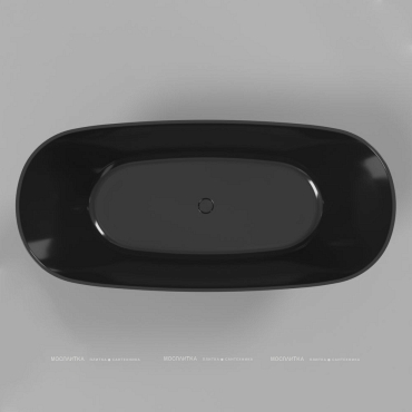 Ванна из искусственного камня 160х75 см Whitecross Onyx C 0206.160075.101 глянцевая черная - 2 изображение