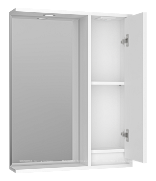 Зеркальный шкаф Brevita Balaton 65 см BAL-04065-01-П правый, с подсветкой, белый - 3 изображение