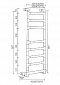 Полотенцесушитель электрический Margaroli Sereno 584-8 BOX, 58432508CRB 32,5 x 93 см, хром - 3 изображение