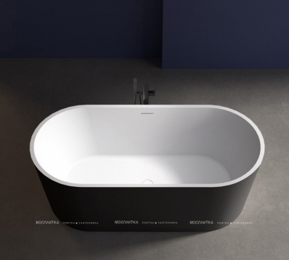 Акриловая ванна 170х80 см Abber AB9209MB матовый черный - 3 изображение