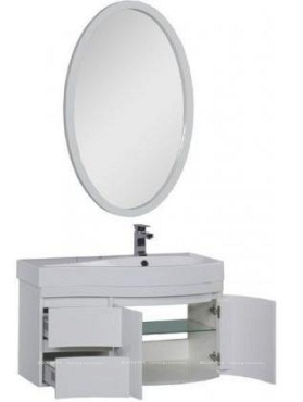 Комплект мебели для ванной Aquanet Сопрано 95 R распашн. двери белый - 3 изображение