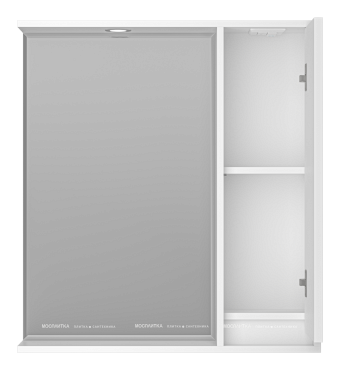 Зеркальный шкаф Brevita Balaton 75 см BAL-04075-01-П правый, с подсветкой, белый - 3 изображение
