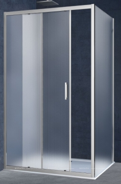 Душевая дверь Vincea Alpha 100 см хром, стекло текстурное, VDS-3AL100MT - 4 изображение