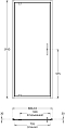 Душевая дверь Kerama Marazzi Vetro 80х195 см VE.80.PD.BLK.M профиль матовый черный, стекло прозрачное - 4 изображение