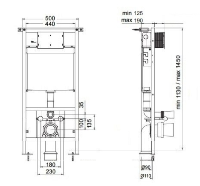 Комплект подвесной безободковый унитаз Am.Pm Gem C901701SC с крышкой-сиденьем микролифт + инсталляция Bocchi 8010-1000 - 24 изображение