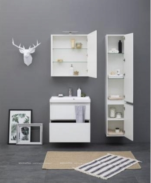 Комплект мебели для ванной Aquanet Гласс 60 белый - 16 изображение