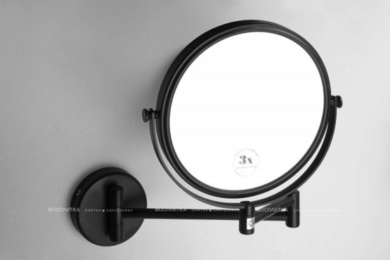 Косметическое зеркало Bemeta Dark 112201510 23 x 33 x 31 см, MS22U круглое, черный - 2 изображение