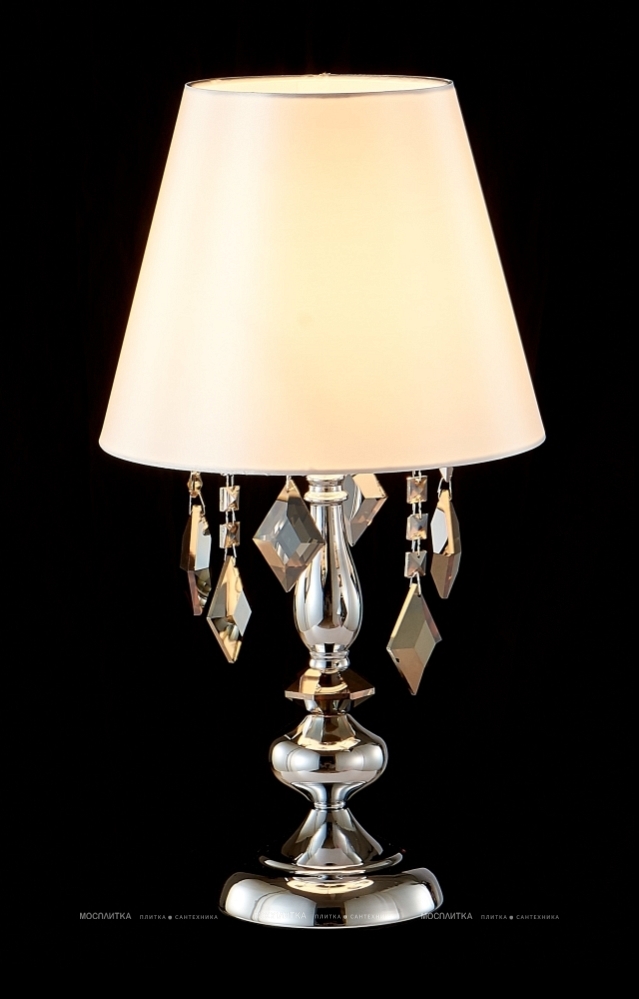 Настольная лампа Crystal Lux MERCEDES LG1 CHROME/SMOKE - 2 изображение